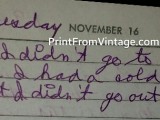 Handwritten diary 60s
